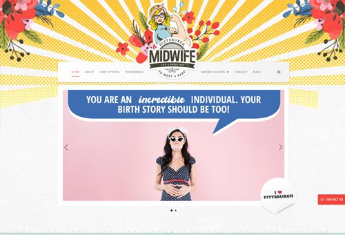 Pittsburgh Midwife Website Example Image